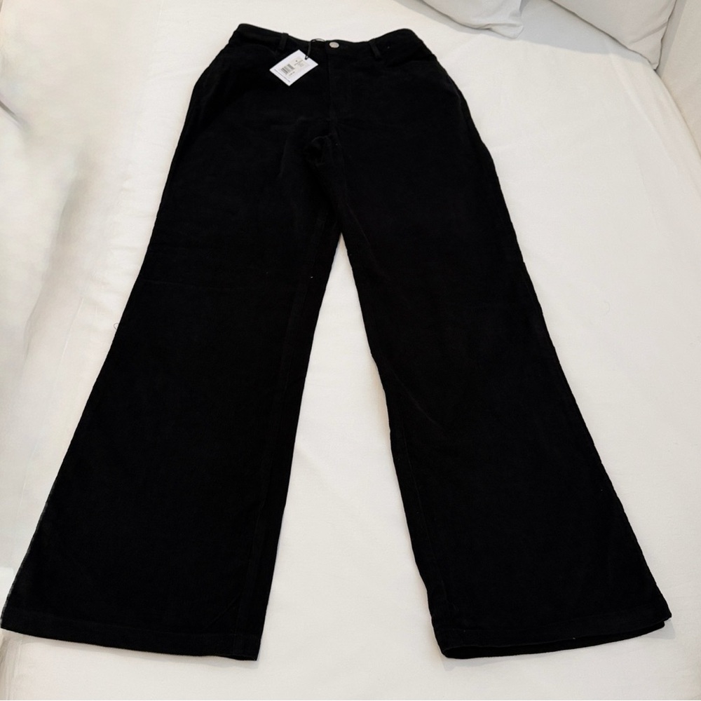New with tags WeWoreWhat 
Size Medium $98
STRAIGHT LEG CORDUROY PANTS IN Black